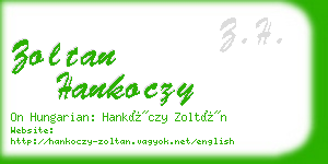 zoltan hankoczy business card